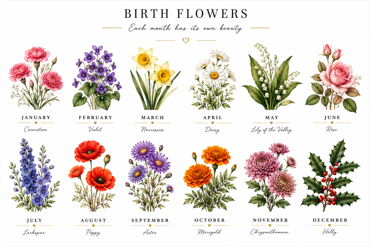 Personalized Birth Flower Mug