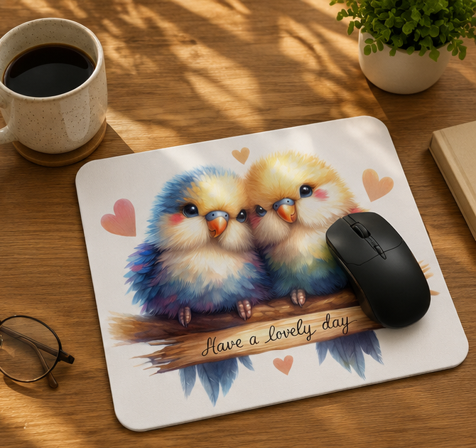Love Birds Mouse Pad
