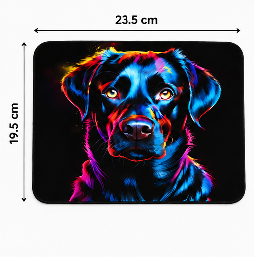 Colorful Neon Labrador Mouse Pad
