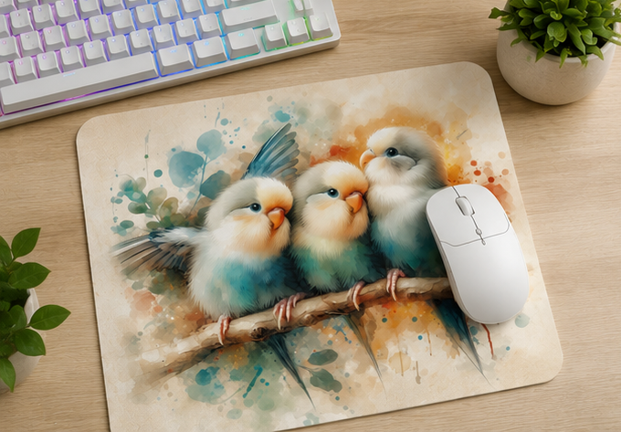 Cute Bird Mouse Pad