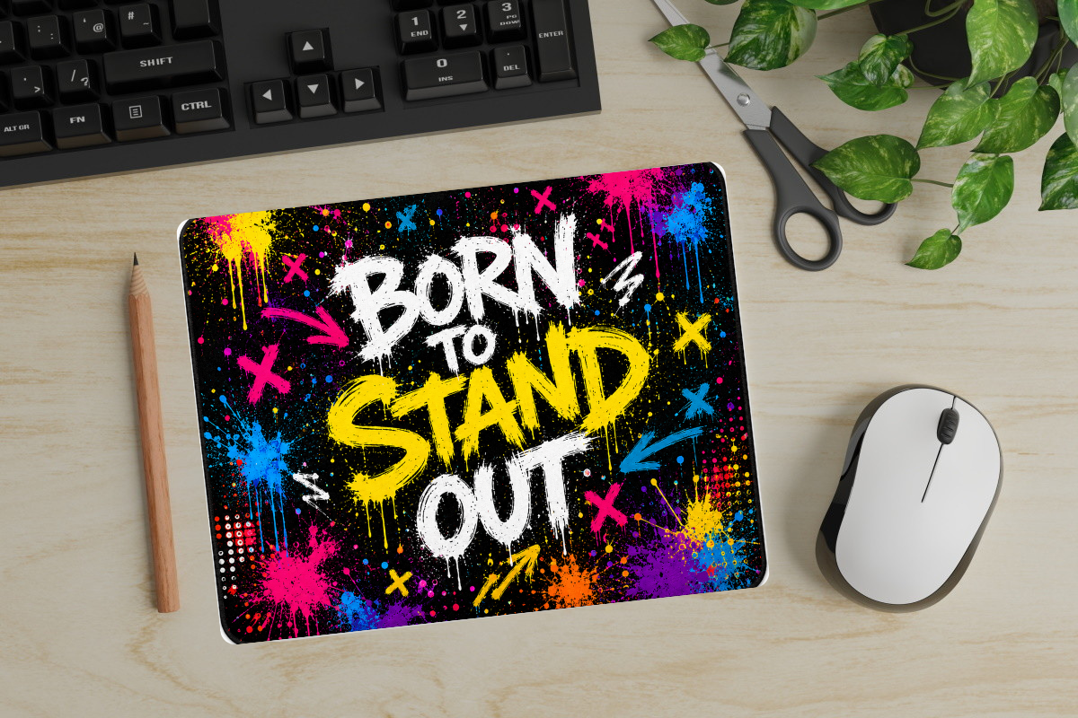 Born To Stand Out Graffiti Mouse Pad