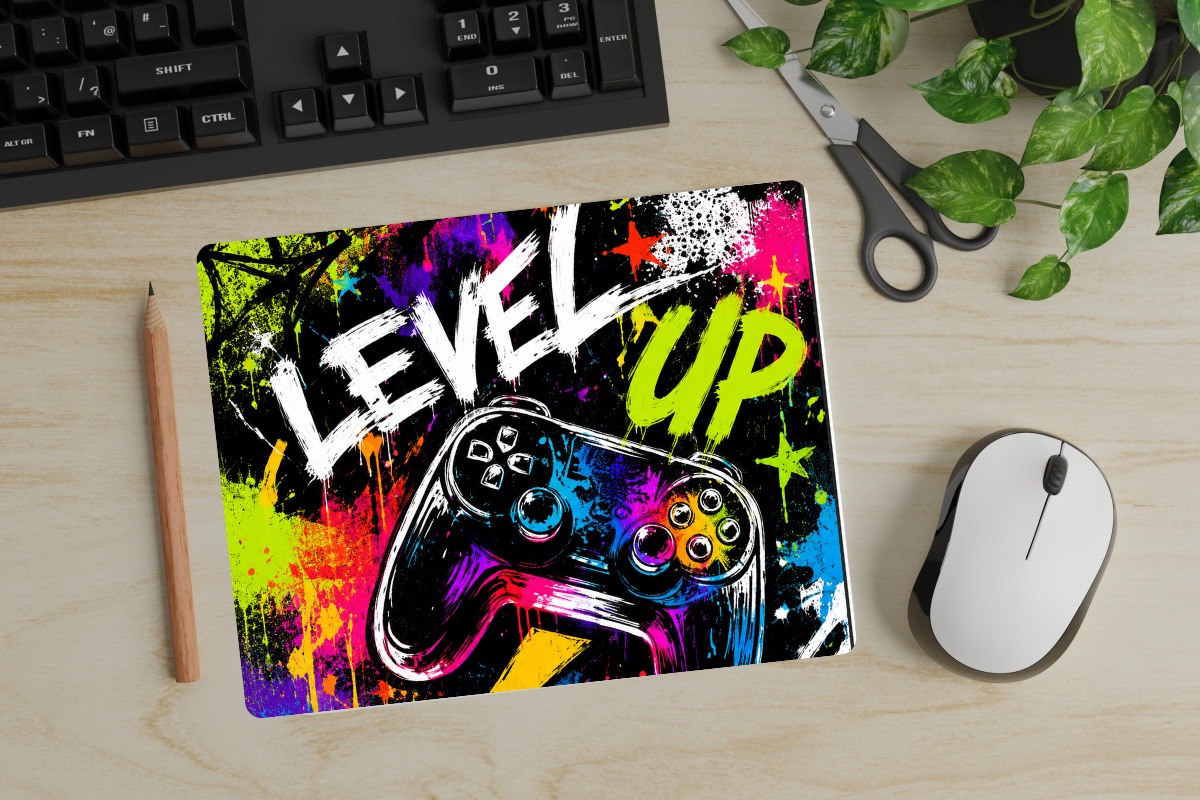 Level Up Graffiti Gaming Mouse Pad