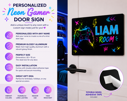 Personalized Gaming Door Sign