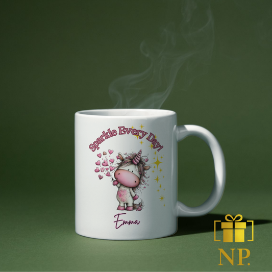 Sparkle Every Day-Personalized Unicorn Mug