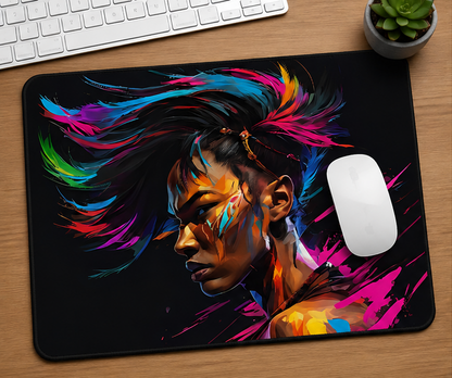 Colorful Neon Art Mouse Pad