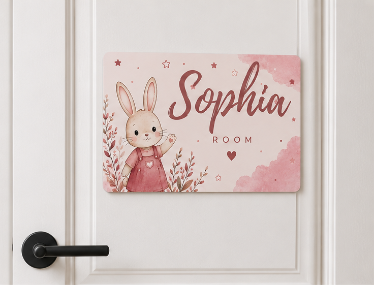 Personalized Bunny Door Sign