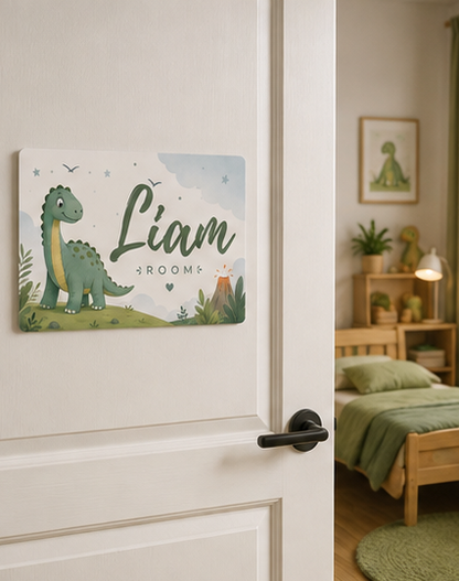 Personalized Dinosaur Door Sign