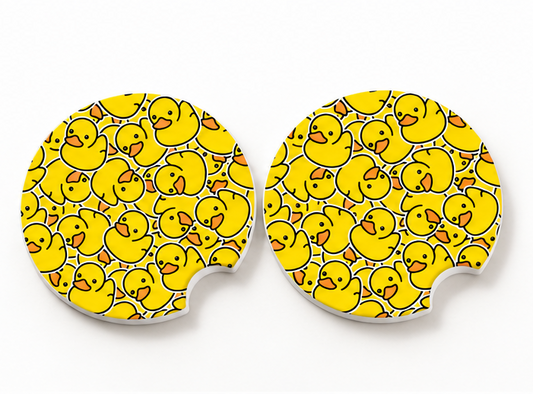 Duck Ceramic Car Coaster- Set of 2