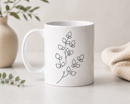 Minimalist Eucalyptus Mug