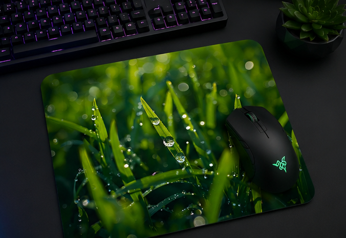 Morning Dew Grass Mouse Pad
