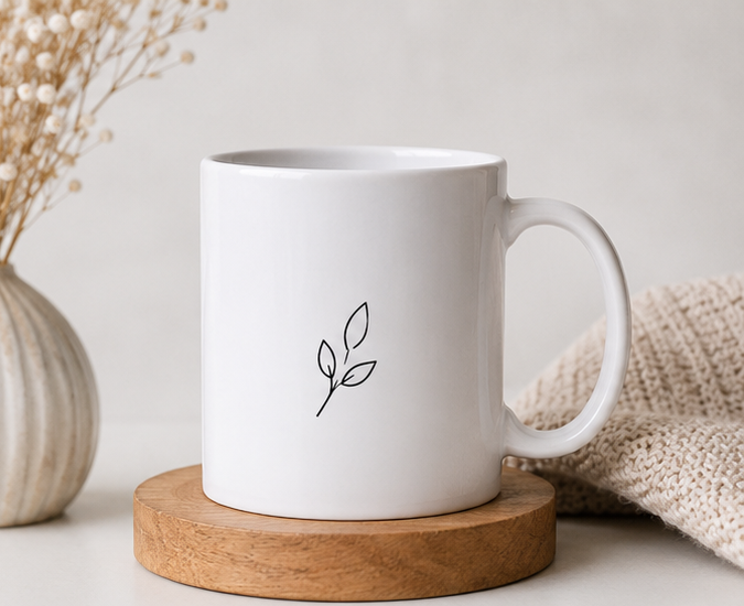 Minimalist Eucalyptus Mug