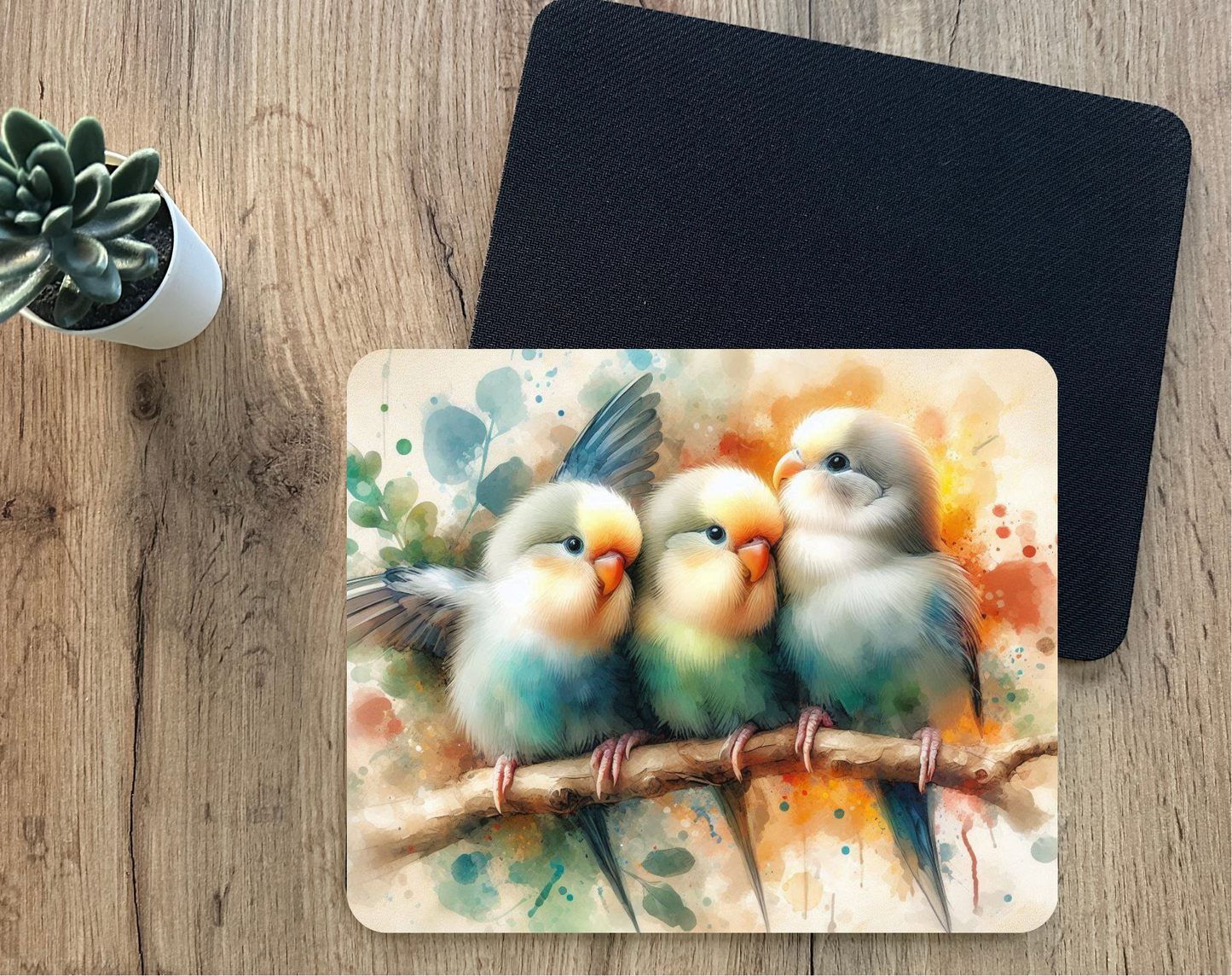 Cute Birds Mouse Pad
