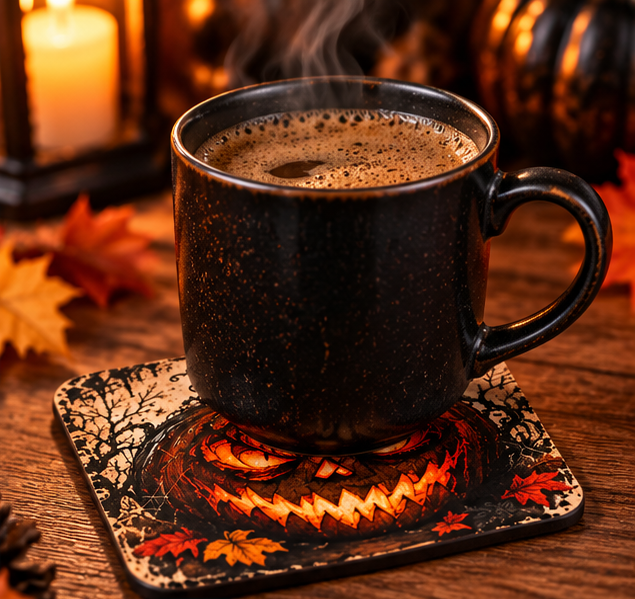 Spooky Halloween Coasters – Set of 4