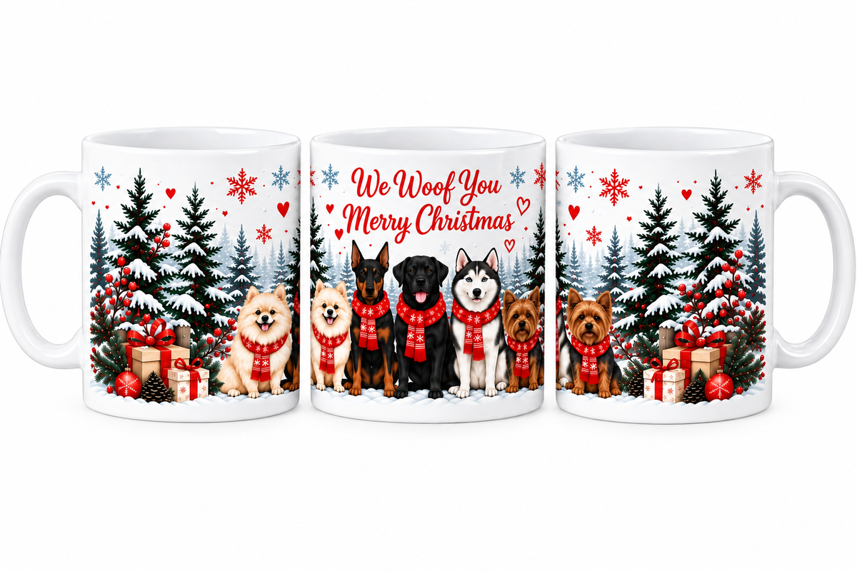 We Woof You Merry Christmas Mug – Christmas Gift for Dog Lovers