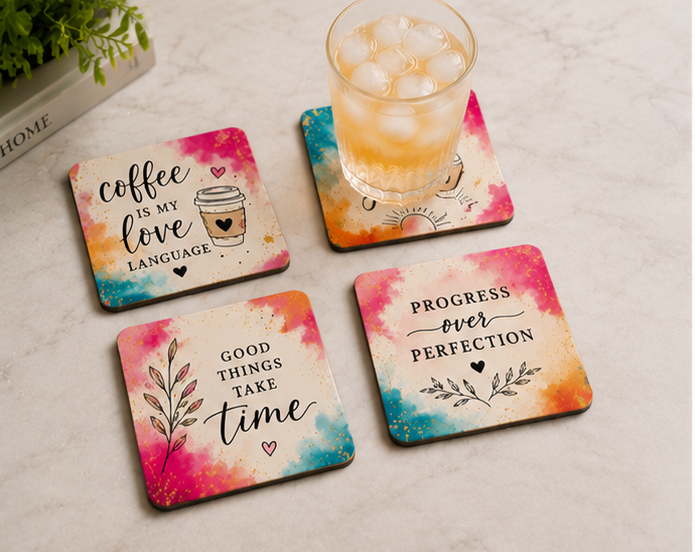 Inspirational Drink Coaster Set | 4 Pieces