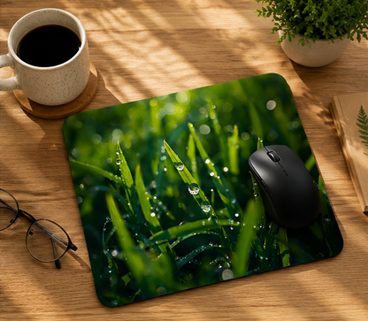 Morning Dew Grass Mouse Pad