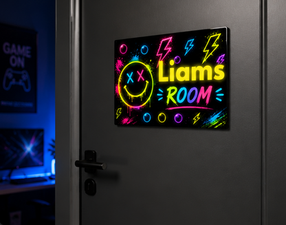 Personalized Neon Smile Door Sign