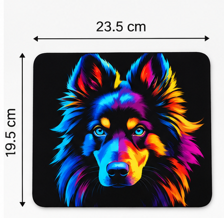 Neon Colorful Dog Mouse Pad