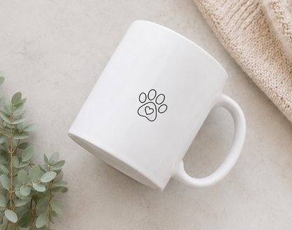 Minimalist Sleeping Cat Mug