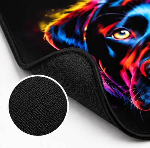 Colorful Neon Labrador Mouse Pad