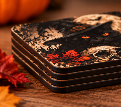 Spooky Halloween Coasters – Set of 4