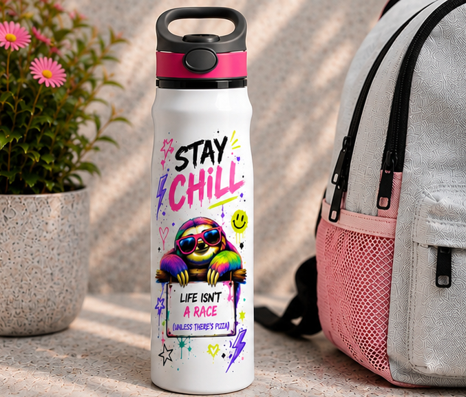 Stay Chill– 750ml Graffiti Water Bottle