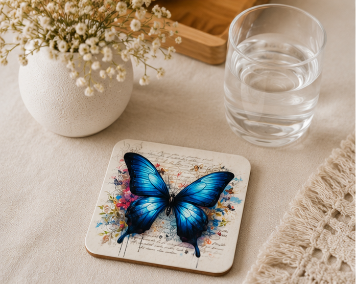 Butterfly Drink Coaster Set |4 pieces