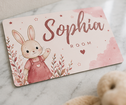 Personalized Bunny Door Sign