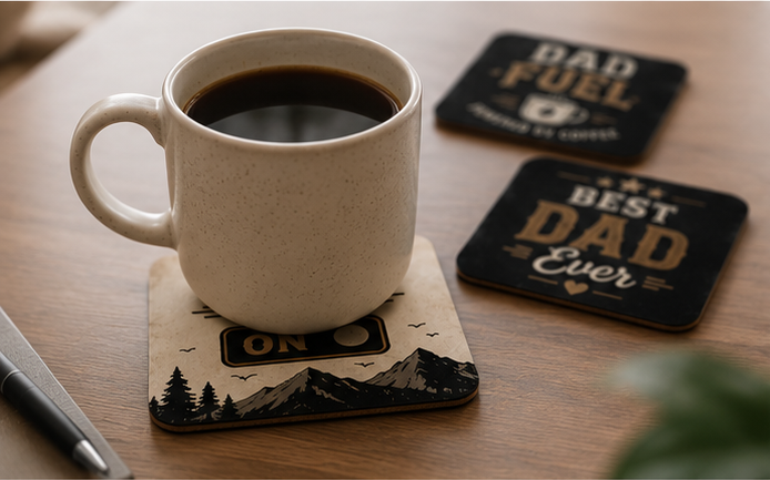 Dad Fuel Drink Coaster Set | 4 Pieces
