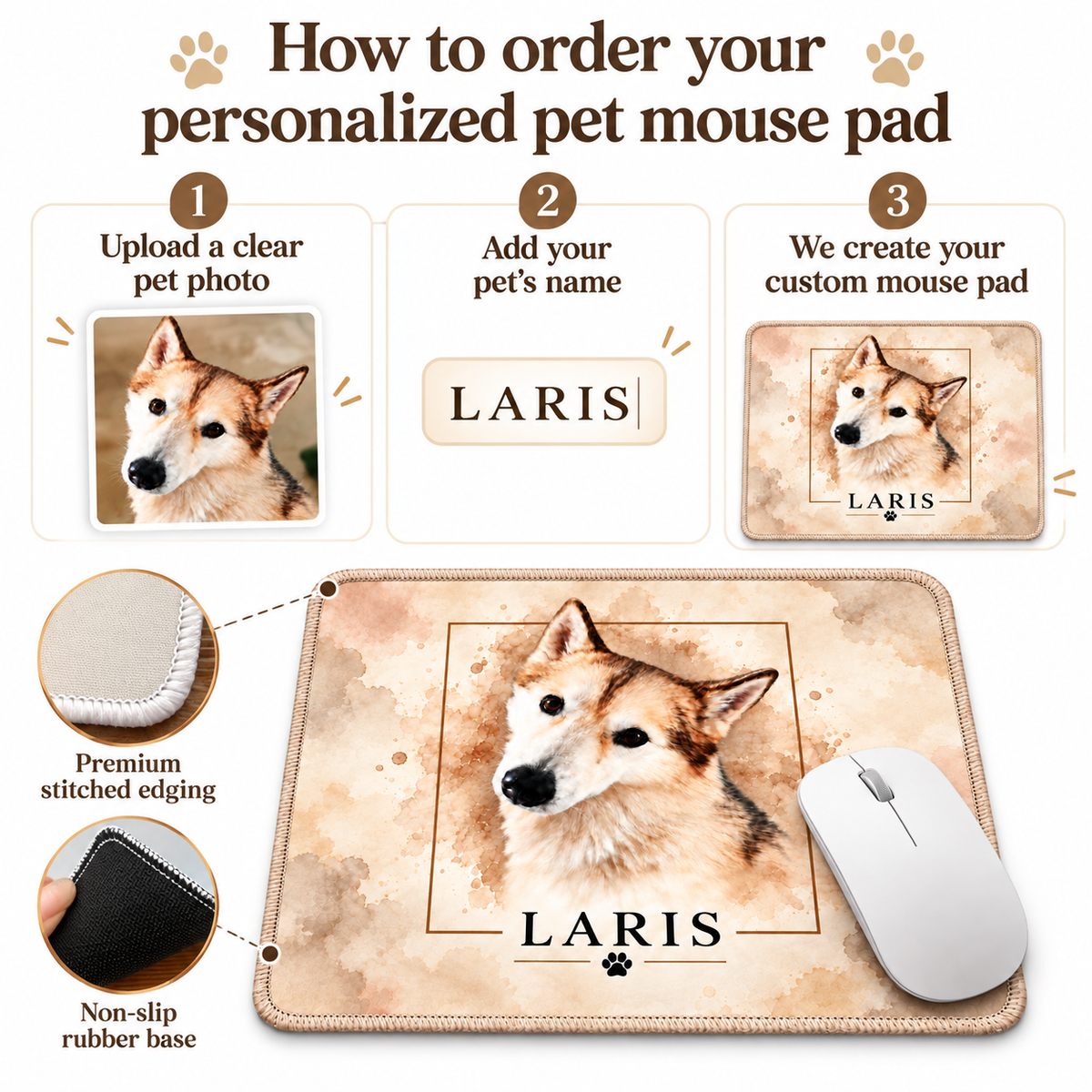 Personalized Pet Photo Mouse Pad