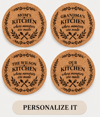 Personalized Engraved Kitchen Trivet – Custom Family Name