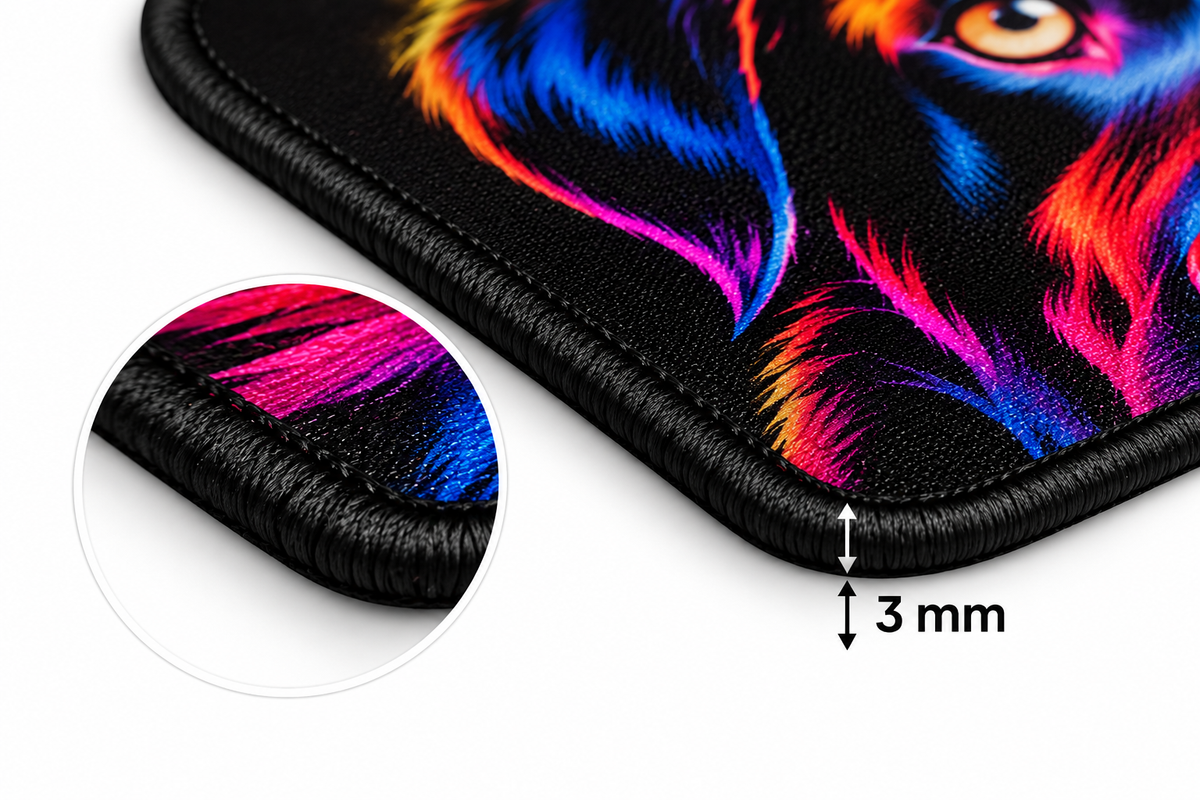 Colorful Neon Labrador Mouse Pad