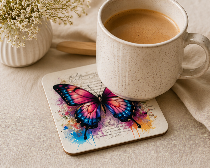 Butterfly Drink Coaster Set |4 pieces