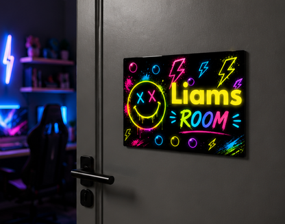 Personalized Neon Smile Door Sign