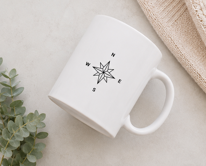 Minimalist Mountain & Forest Mug
