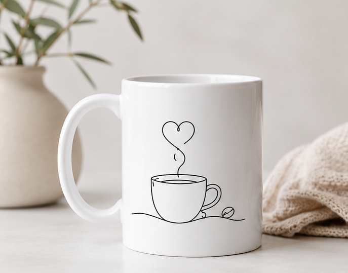 Minimalist Slow Morning Coffee Mug