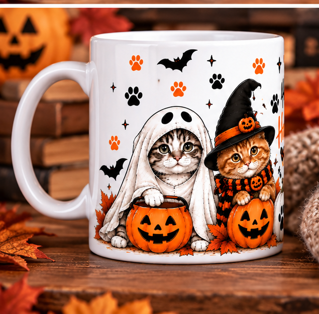 Halloween Pet Mug – Dog or Cat Design