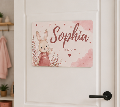 Personalized Bunny Door Sign