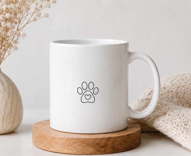 Minimalist Sleeping Cat Mug