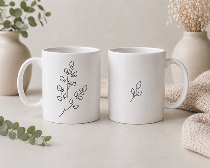 Minimalist Eucalyptus Mug