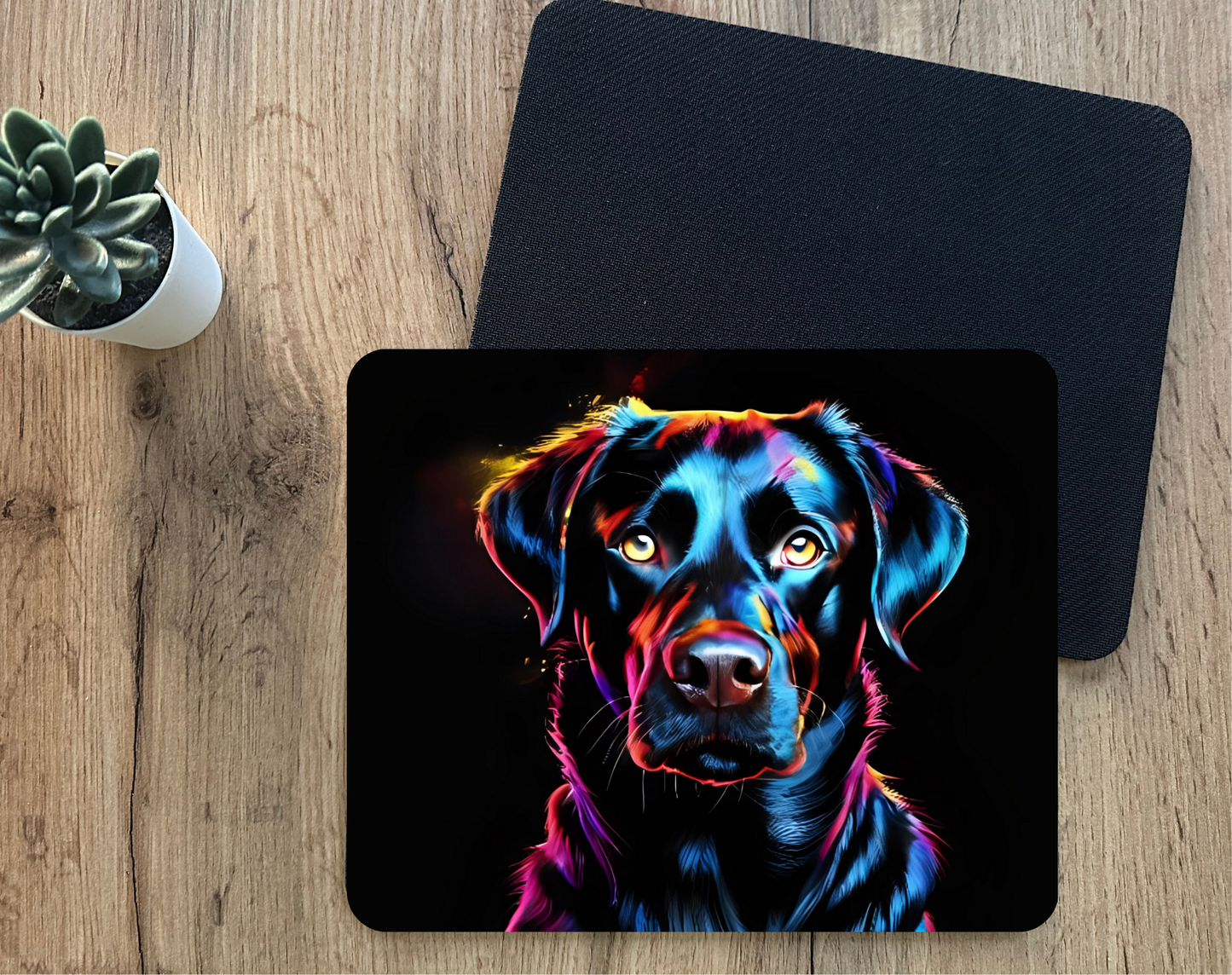 Neon Labrador mousepad