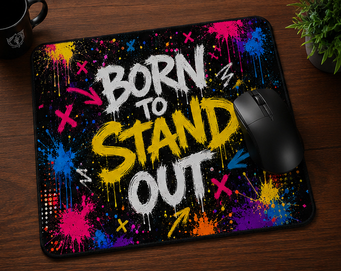 Born To Stand Out Graffiti Mouse Pad