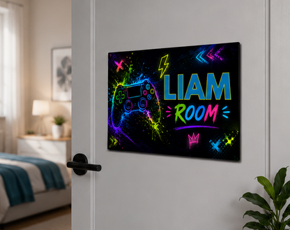 Personalized Gaming Door Sign