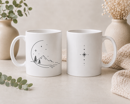 Minimalist Moonlight Adventure Mug