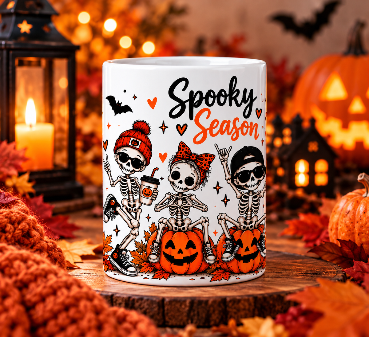 Halloween Mug- Spooky Skeleton Designs