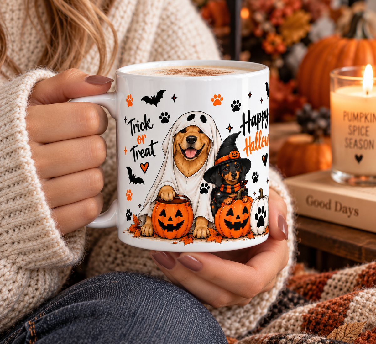 Halloween Pet Mug – Dog or Cat Design