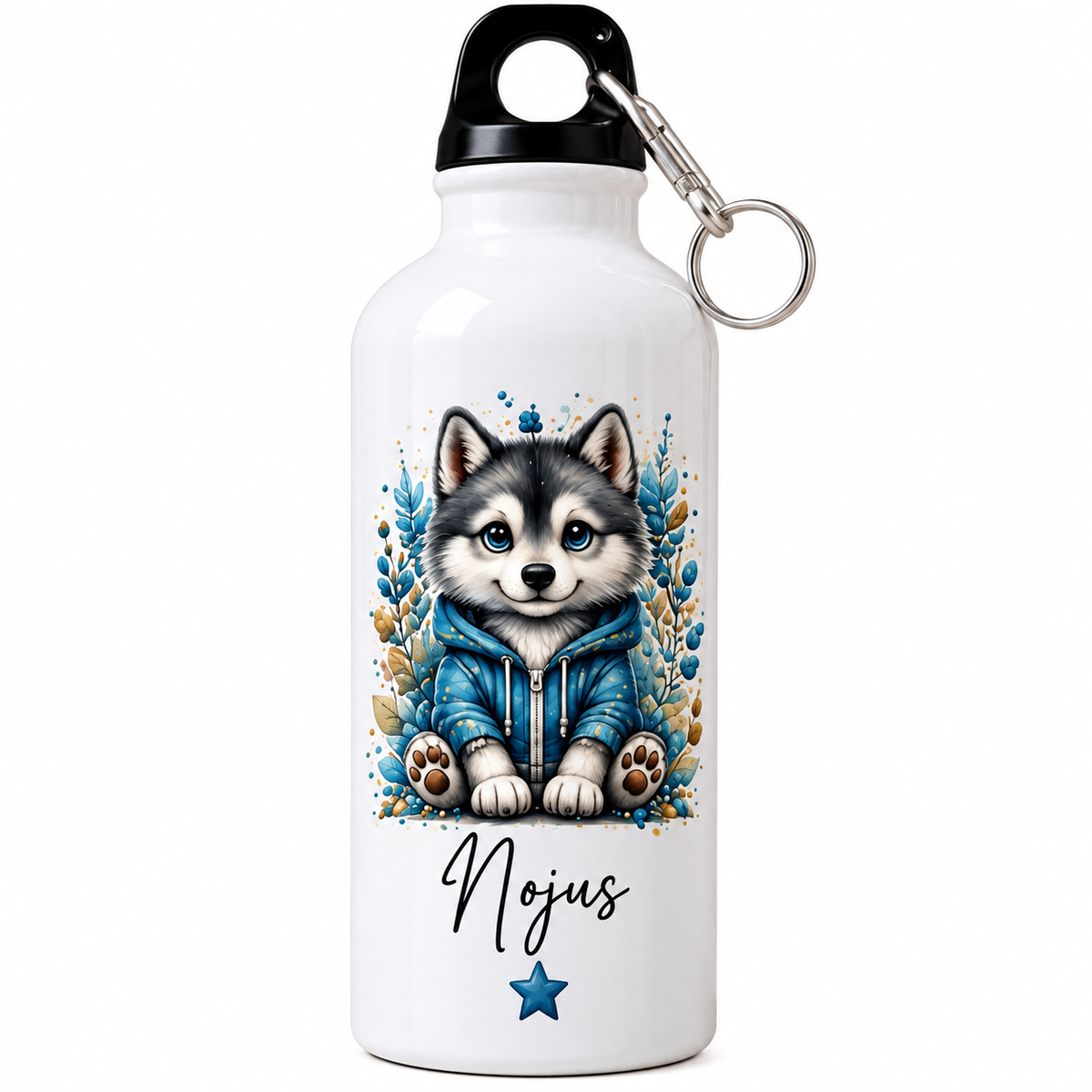 Personalized Husky Water Bottle with Name