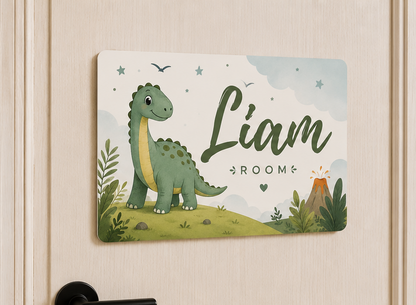 Personalized Dinosaur Door Sign