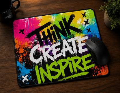 Think Create Inspire Graffiti Mouse Pad
