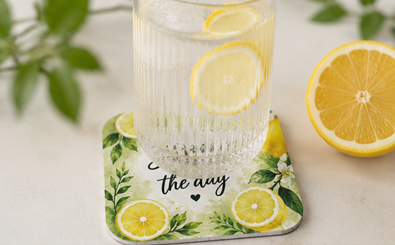 Lemon Drink Coasters Set | 4 Pieces